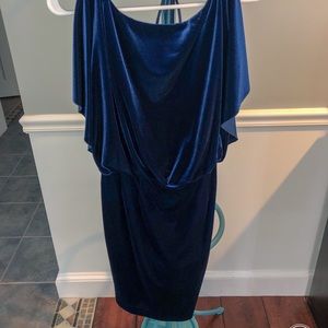 Jessica Simpson Blue Velvet Dress